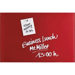 magnetoplan magnetická skleněná tabule (š x v) 400 mm x 600 mm červená 13402006