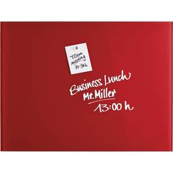 magnetoplan magnetická skleněná tabule (š x v) 800 mm x 600 mm červená 13403006