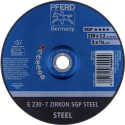 PFERD TOOLS 62223737 E 230-7 ZIRKON SGP STEEL brusný kotouč lomený Průměr 230 mm Ø otvoru 22.23 mm ocel 10 ks