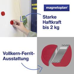 magnetoplan magnet Discofix Magnum (Ø x v) 34 mm x 13 mm kulatý červená 10 ks 1660006