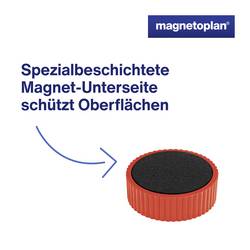 magnetoplan magnet Discofix Magnum (Ø x v) 34 mm x 13 mm kulatý červená 10 ks 1660006