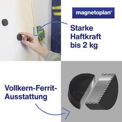 magnetoplan magnet Discofix Magnum (Ø x v) 34 mm x 13 mm kulatý černá 10 ks 1660012