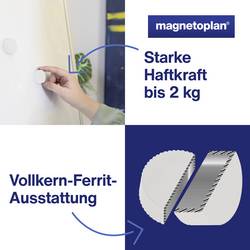 magnetoplan magnet Discofix Magnum (Ø x v) 34 mm x 13 mm kulatý bílá 10 ks 1660000