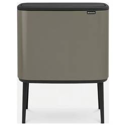 brabantia Bo Touch Bin 316142 odpadkový koš, 34 l, ocel, (d x š x v) 312 x 540 x 680 mm, Platinum/Black, 1 ks