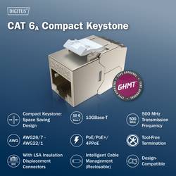 Digitus DN-93615-S RJ45 vestavný modul Keystone CAT 6A 1 ks