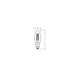 OSRAM HOMELIGHTING 4099854467608 LED Energetická třída (EEK2021) D (A - G) E14 svíčkový tvar, stočený 3.4 W teplá bílá (Ø x v) 35.00 mm x 35.00 mm