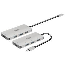club3D CSV-1547 USB Hub 4 porty USB-A USB 3.1 Gen2 10 GBit/s s konektorem USB C černá, stříbrná CSV-1547