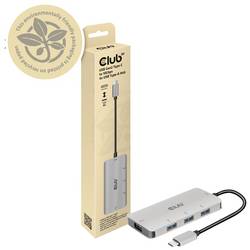 club3D CSV-1547 USB Hub 4 porty USB-A USB 3.1 Gen2 10 GBit/s s konektorem USB C černá, stříbrná CSV-1547