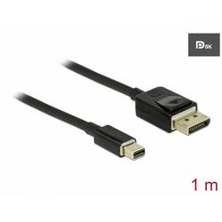 Delock Mini-DisplayPort / DisplayPort kabel Mini DisplayPort konektory, Konektor DisplayPort 1 m černá 84927 pozlacené kontakty, kroucený , třížilový stíněný,