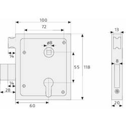 ABUS 22418 8 šroubový zámek