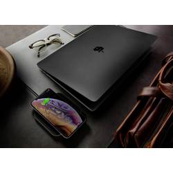 ZENS bezdrátová indukční nabíječka Aluminium Series Single Wireless Charger ZESC14B/00 Výstup Qi standard, USB A černá