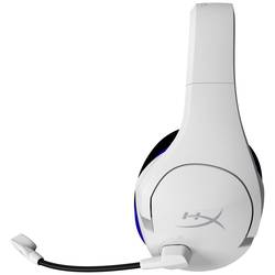 HyperX Cloud Stinger Core Headset uzavřená (Over Ear) bezdrátová stereo bílá, modrá regulace hlasitosti, Vypnutí zvuku mikrofonu Gaming