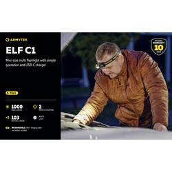 ArmyTek Elf C1 warmweiß LED kapesní svítilna, napájeno akumulátorem, 930 lm, 55 g