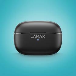Lamax Clips1 Play Headset do uší (In Ear) Bluetooth® stereo černá Indikátor nabití, Nabíjecí pouzdro, regulace hlasitosti, odolné vůči potu, dotykové ovládání,