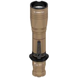 ArmyTek Dobermann Pro Magnet USB Sand Warm LED kapesní svítilna, poutko na ruku, s brašnou, napájeno akumulátorem, 1400 lm, 164 g