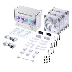 Phanteks D30 PWM Regular Airflow D-RGB PC větrák s krytem bílá (š x v x h) 140 x 30 x 140 mm včetně LED osvětlení