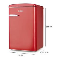 DOMO DO91703R chladnička Energetická třída (EEK2021): D (A - G) 120 l stojící spotřebič červená