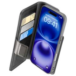 Cellularline Book Agenda 2 Case zadní kryt na mobil Apple iPhone 16 černá odolné vůči nárazům BOOKAG2IPH16K