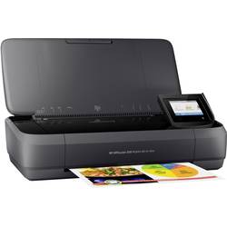 HP OfficeJet 250 All-in-One multifunkční tiskárna inkoustová barevná A4 tiskárna, skener, kopírka provoz na akumulátor, Wi-Fi, ADF