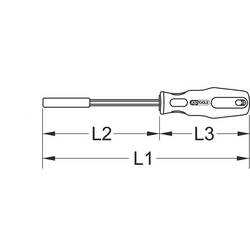KS Tools Bit-Schraubendreher L=205mm 1/4 Bitaufnahme magnetisch bitový šroubovák