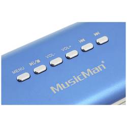 Music Man MA Display blau mini reproduktor AUX, FM rádio, SD paměť. karta, přenosné, USB modrá (metalíza)