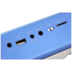 Music Man MA Display blau mini reproduktor AUX, FM rádio, SD paměť. karta, přenosné, USB modrá (metalíza)