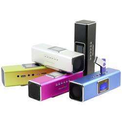 Music Man MA Display blau mini reproduktor AUX, FM rádio, SD paměť. karta, přenosné, USB modrá (metalíza)