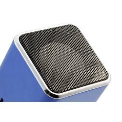 Music Man MA Display blau mini reproduktor AUX, FM rádio, SD paměť. karta, přenosné, USB modrá (metalíza)