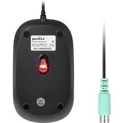 Perixx Perimice-201 optická myš, přenos PS2, 3 tlačítko, 1000 dpi, černá