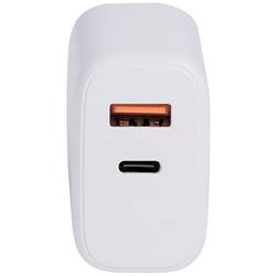 LINDY 30W USB Type A & C Charger USB nabíječka, 1x USB A , 1x USB-C®, 30 W, bílá