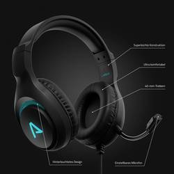 Lamax Heroes Guard1 Headset uzavřená (Over Ear) kabelová stereo černá headset, regulace hlasitosti, Vypnutí zvuku mikrofonu Gaming