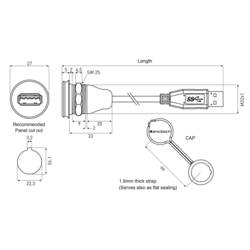 encitech 1310-1019-03 1310-1019-03 USB konektor Typ A, 1.50 m, 1 ks