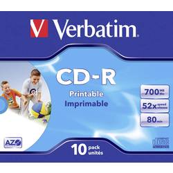 Verbatim 43325 CD-R 80 700 MB 10 ks Jewelcase s potiskem