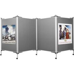 magnetoplan prezentační stěna mobil SET 2 plsť šedá oboustranně použitelné, skládací, nástěnka 1101007