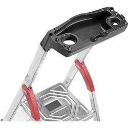 Hailo L60 StandardLine 8160-507 hliník štafle vč. odkládacího místa na nářadí max.prac. výška: 2.8 m stříbrná, červená, černá EN 131 5.1 kg