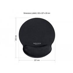 Delock 12559 podložka pod myš s opěrkou pod zápěstí černá