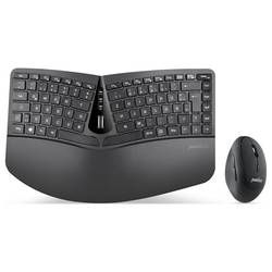 Perixx Ergonomisch bezdrátový sada klávesnice a myše ergonomická německá, QWERTZ černá