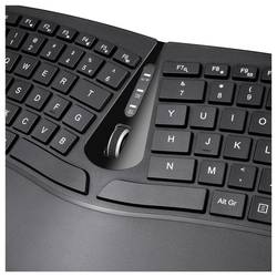 Perixx Ergonomisch bezdrátový sada klávesnice a myše ergonomická německá, QWERTZ černá