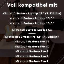 honju DarkRoom brašna na tablet Microsoft Microsoft Surface Laptop 1/2/3/4/5/6 (13,5) / 7 (13,8), Surface Laptop Go 1/2/3 (12,4), Surface Laptop 13 Zoll (1.