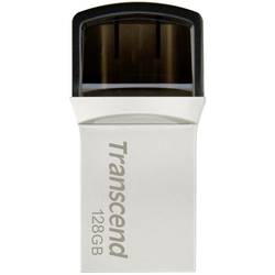 Transcend JetFlash 890 USB paměť pro smartphony/tablety stříbrná 128 GB USB 3.2 (Gen 2) , USB-C®