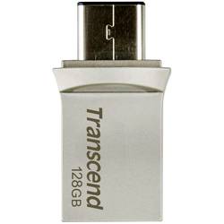 Transcend JetFlash 890 USB paměť pro smartphony/tablety stříbrná 128 GB USB 3.2 (Gen 2) , USB-C®