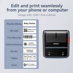 NIIMBOT B3S_P Portable thermal label printer tiskárna štítků termální s přímým tiskem 203 x 203 dpi Šířka etikety (max.): 75 mm Bluetooth®, USB