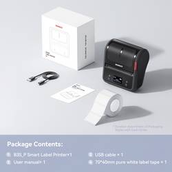 NIIMBOT B3S_P Portable thermal label printer tiskárna štítků termální s přímým tiskem 203 x 203 dpi Šířka etikety (max.): 75 mm Bluetooth®, USB