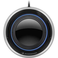 3Dconnexion SpaceMouse Compact optická 3D myš, přenos USB, 2 tlačítko, černá, stříbrná