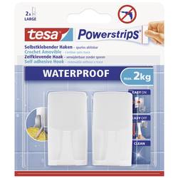 tesa POWERSTRIPS® Voděodolný háček bílá Množství: 2 ks