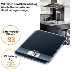 Beurer KS 19 kuchyňská váha digitální Max. váživost=5 kg černá 200 x 145 x 17