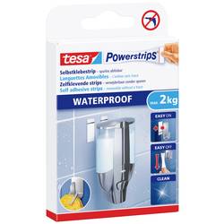 tesa Pásky TESA Powerstrips® Waterproof LARGE v 3dílné balení vodotěsné, oboustranné lepící pásce pro kuchyni, až 2 kg přídržná síla - 3 x 8 pásů bílá