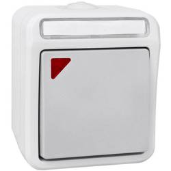 Peranova 102449 spínání ve vlhkých místnostech tlačítko Pera světle šedá, tmavě šedá 1 ks