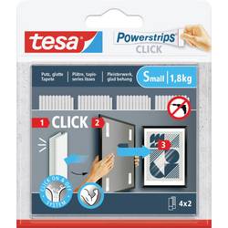 tesa Powerstrips CLICK Small, 4x 2 ks (d x š) 60 mm x 20 mm Množství: 4 pár