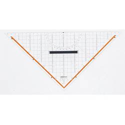 Rumold trojúhelník s úhloměrem 1058 transparentní Délka přepony: 32.5 cm